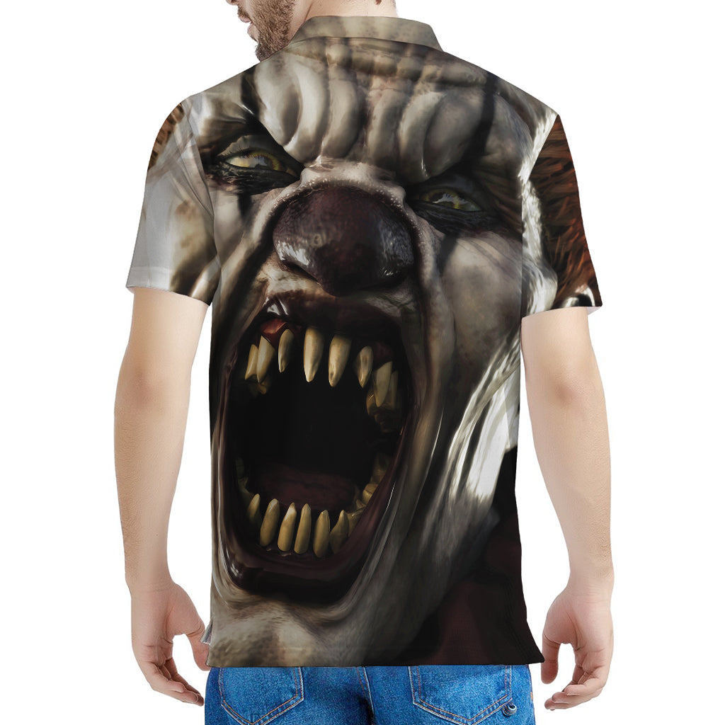 Halloween Clown Print Men's Polo Shirt