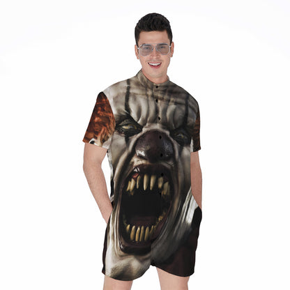 Halloween Clown Print Men's Rompers