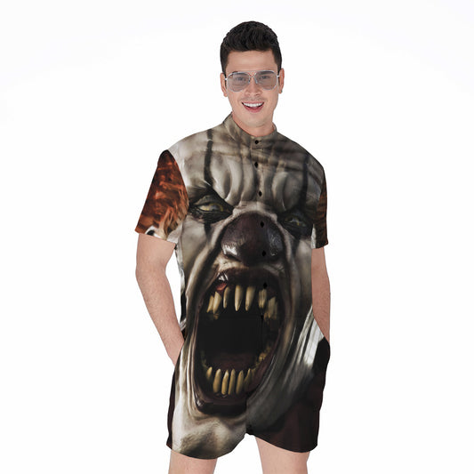 Halloween Clown Print Men's Rompers