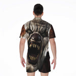Halloween Clown Print Men's Rompers