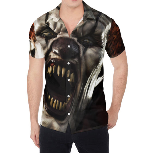 Halloween Clown Print Men's Shirt