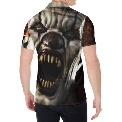 Halloween Clown Print Men's Shirt