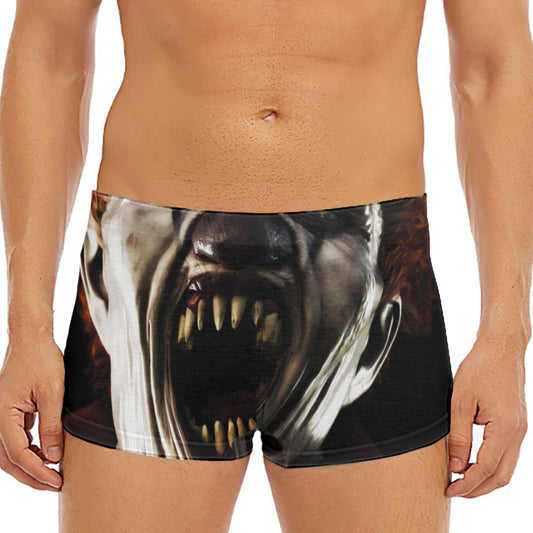 Halloween Clown Print Men's Short Boxer Briefs