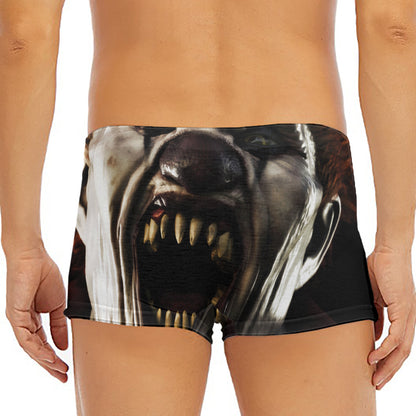 Halloween Clown Print Men's Short Boxer Briefs