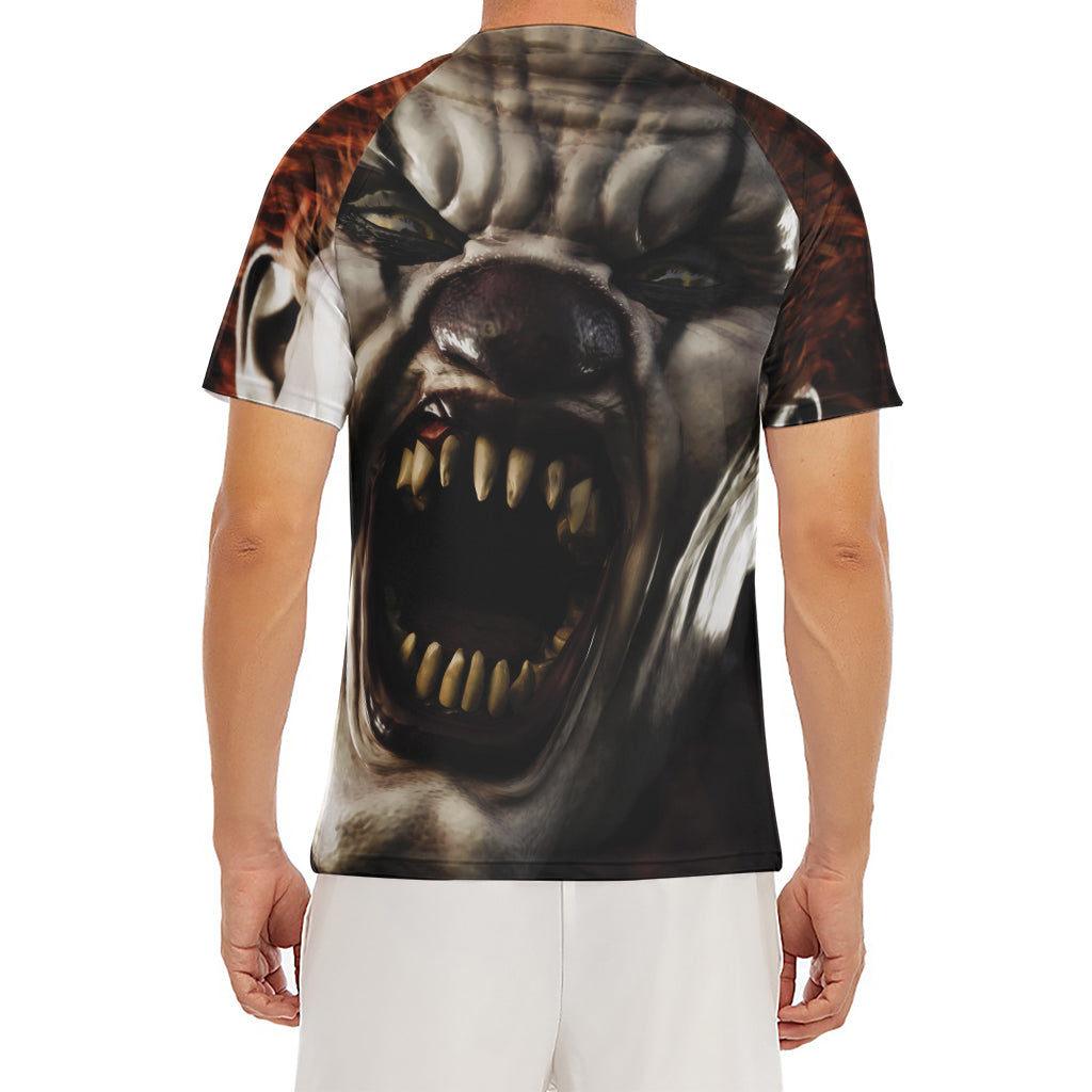 Halloween Clown Print Men's Short Sleeve Rash Guard