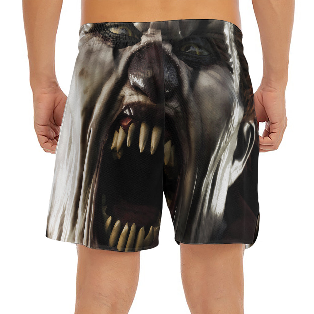 Halloween Clown Print Men's Split Running Shorts