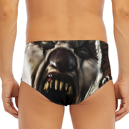 Halloween Clown Print Men's Triangle Swim Briefs