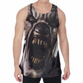 Halloween Clown Print Men's Velvet Tank Top