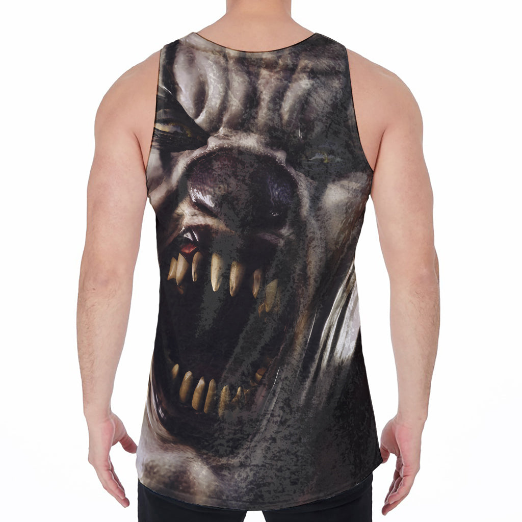 Halloween Clown Print Men's Velvet Tank Top