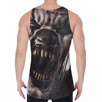 Halloween Clown Print Men's Velvet Tank Top