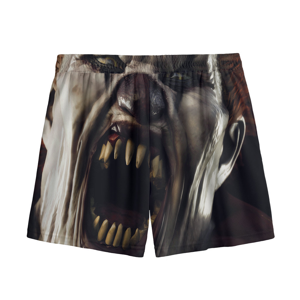 Halloween Clown Print Mesh Shorts