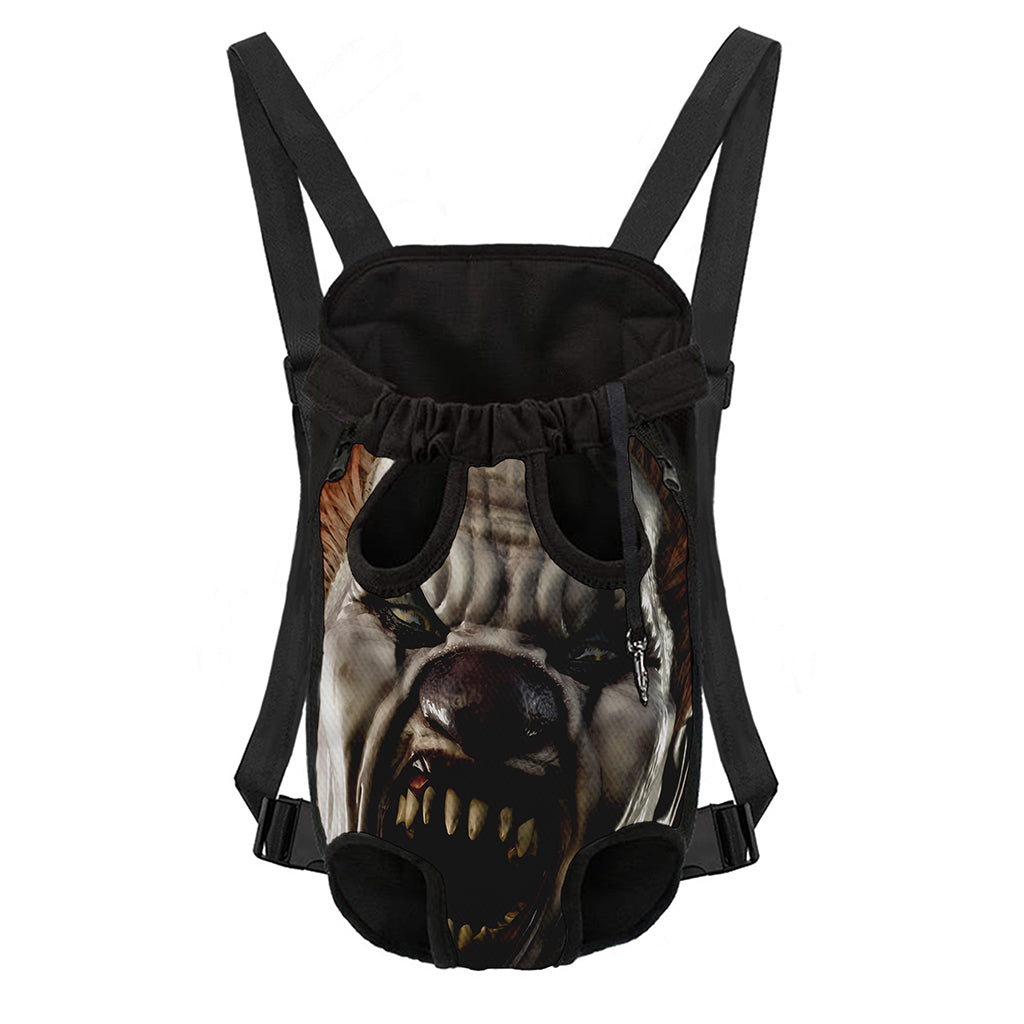 Halloween Clown Print Pet Carrier Backpack