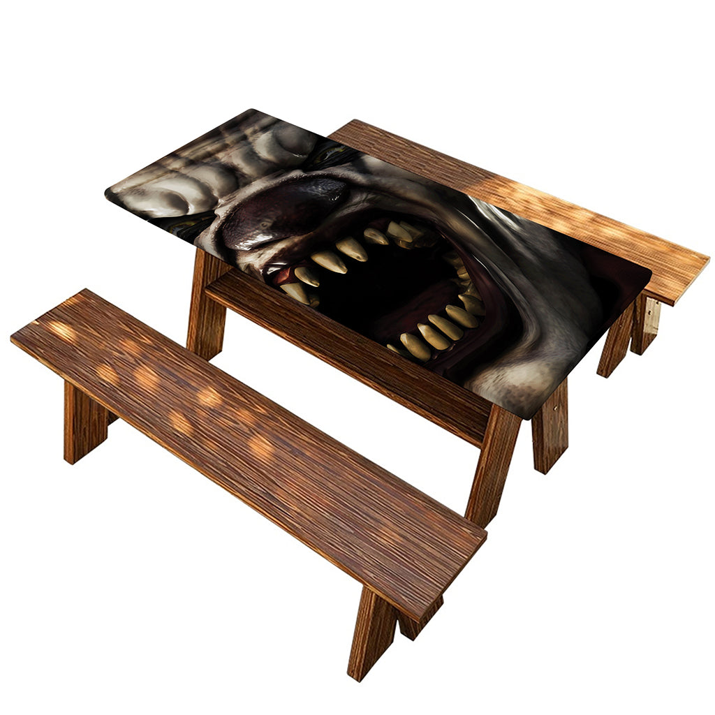 Halloween Clown Print Picnic Table Cover