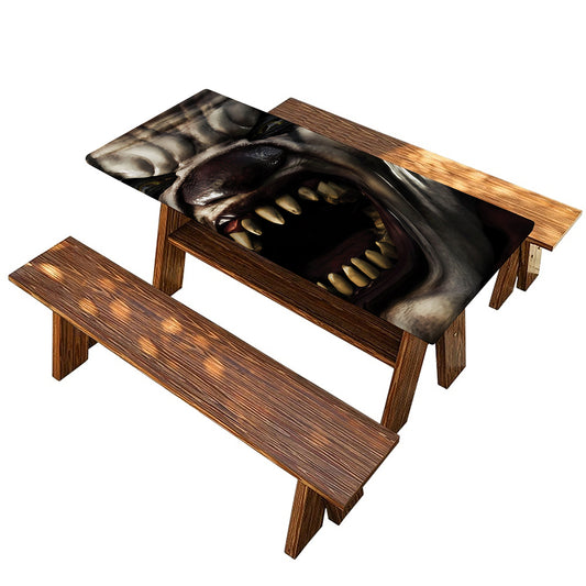 Halloween Clown Print Picnic Table Cover