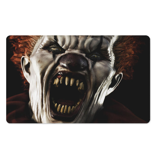 Halloween Clown Print Polyester Doormat