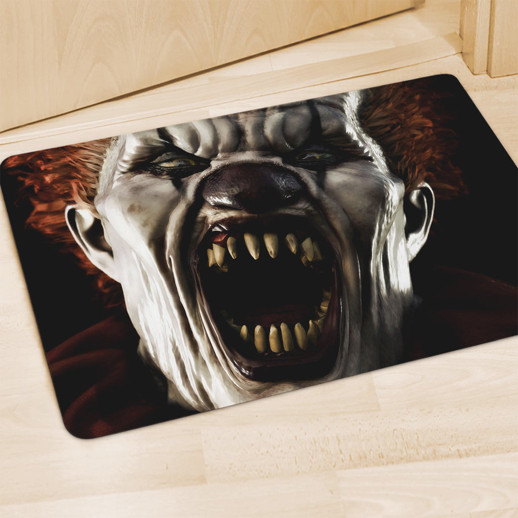 Halloween Clown Print Polyester Doormat