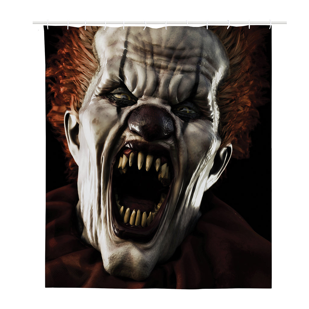 Halloween Clown Print Polyester Shower Curtain