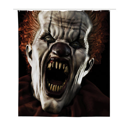 Halloween Clown Print Polyester Shower Curtain