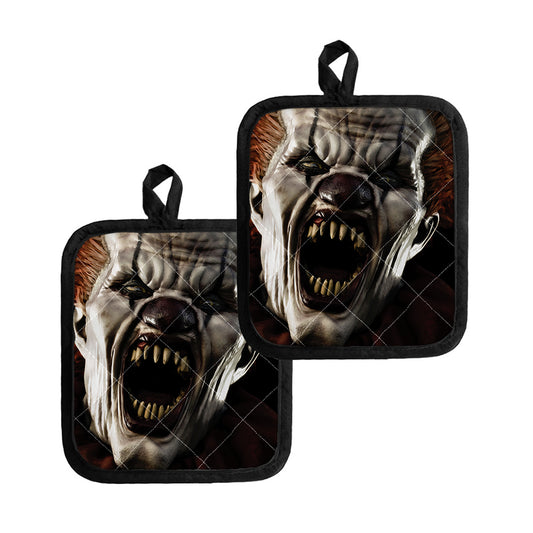 Halloween Clown Print Pot Holders