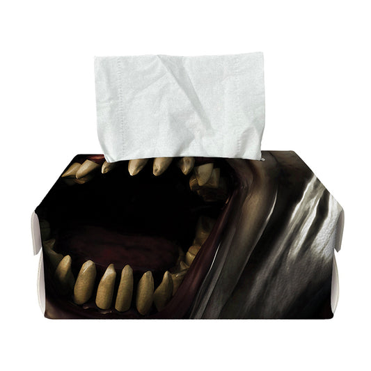 Halloween Clown Print Rectangle Tissue Box Cover