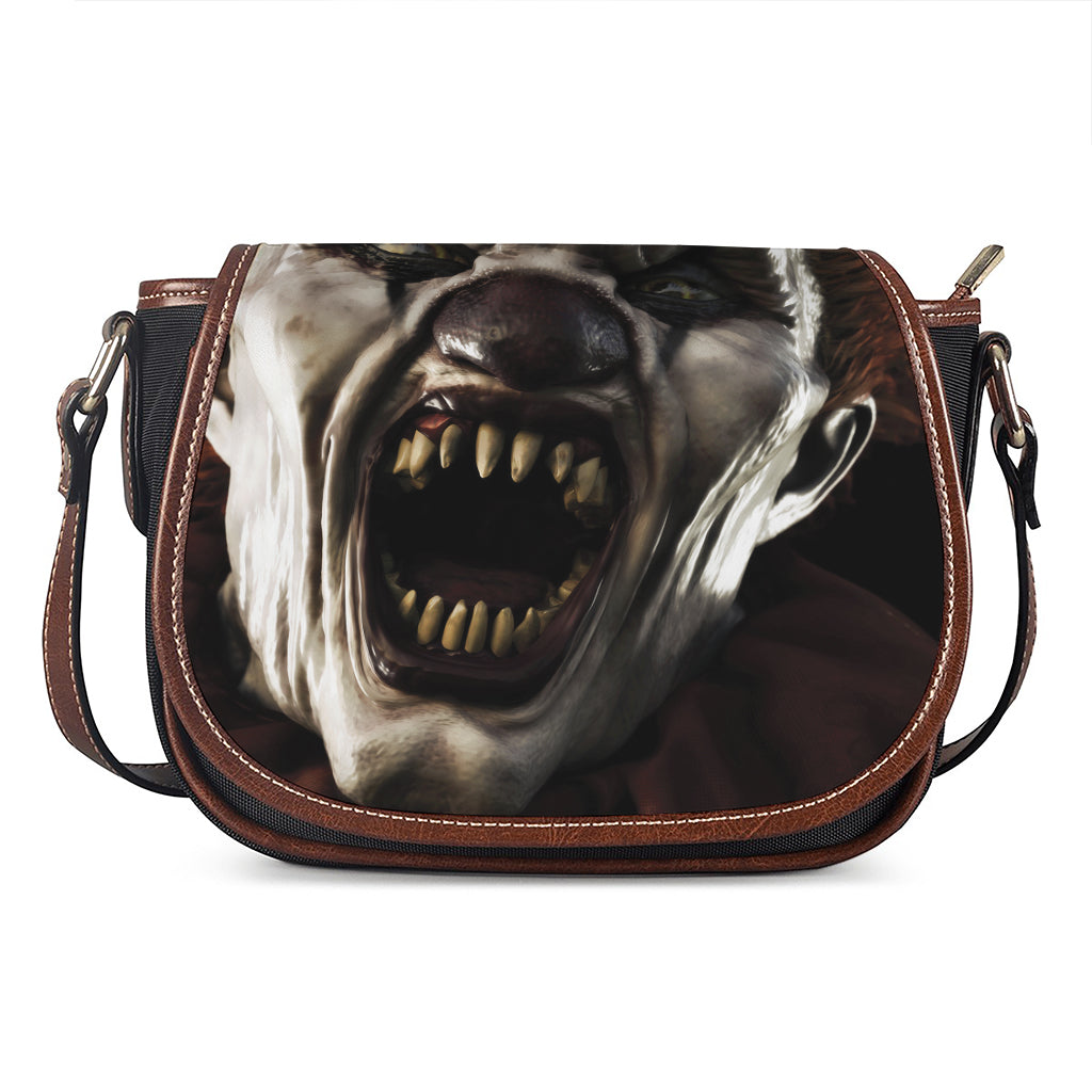 Halloween Clown Print Saddle Bag
