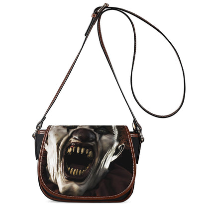 Halloween Clown Print Saddle Bag