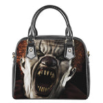 Halloween Clown Print Shoulder Handbag