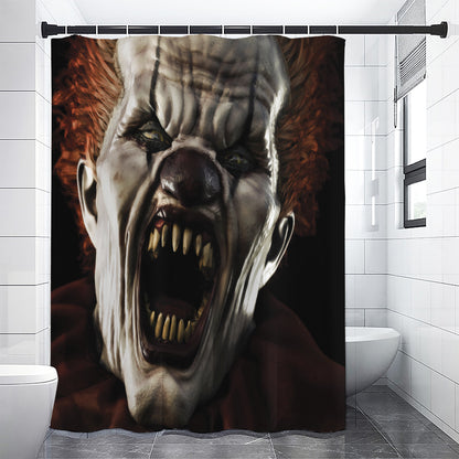 Halloween Clown Print Shower Curtain