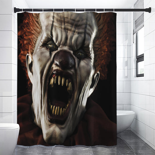 Halloween Clown Print Shower Curtain