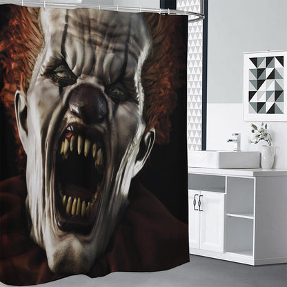 Halloween Clown Print Shower Curtain