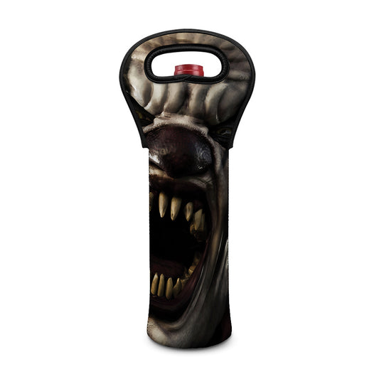 Halloween Clown Print Single Neoprene Wine Tote
