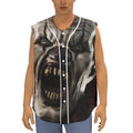 Halloween Clown Print Sleeveless Baseball Jersey