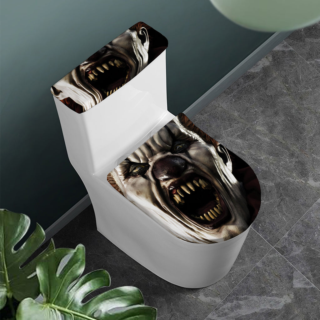 Halloween Clown Print Toilet Lid And Tank Cover Set