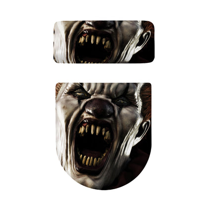 Halloween Clown Print Toilet Lid And Tank Cover Set