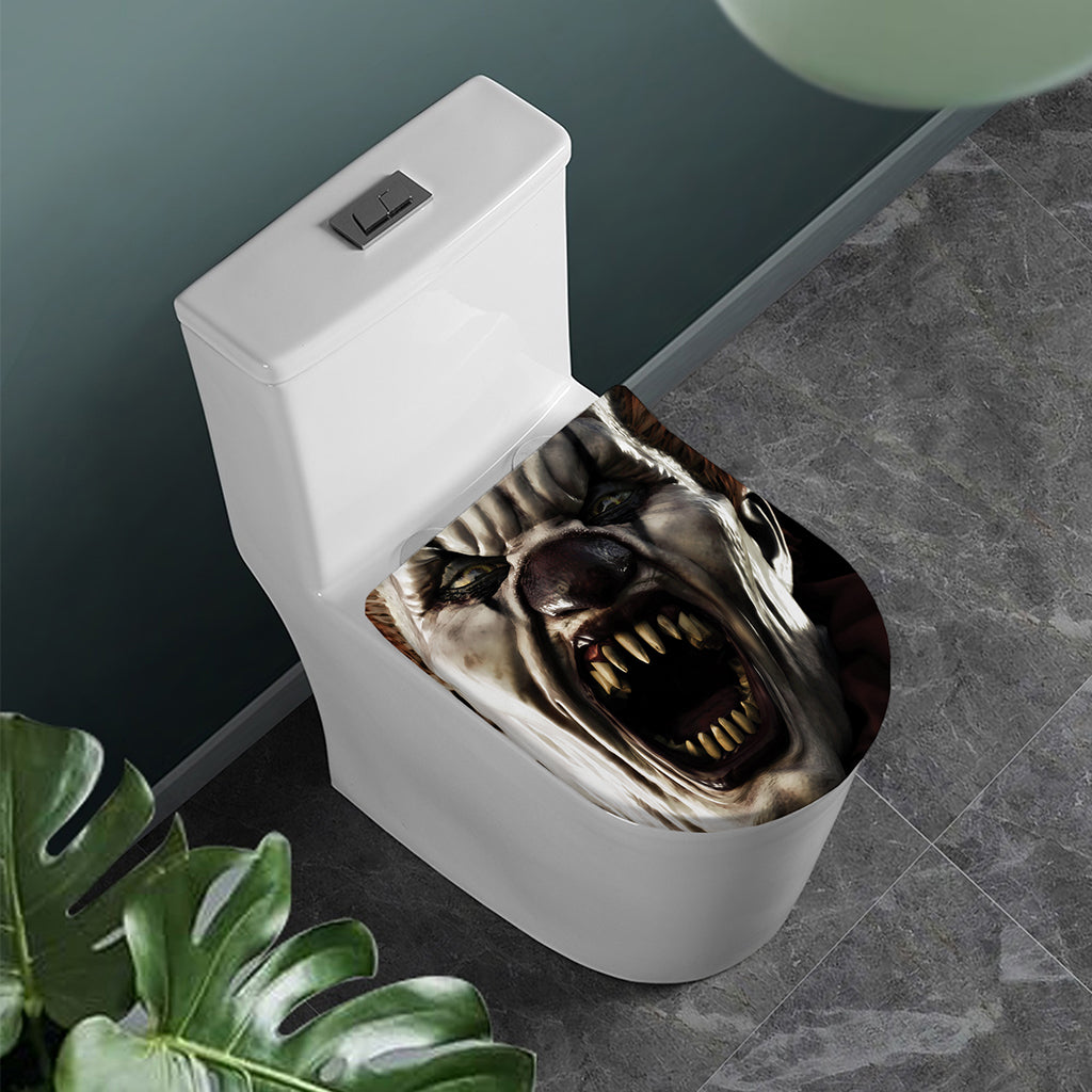 Halloween Clown Print Toilet Lid Cover