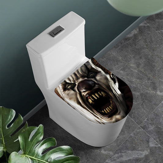 Halloween Clown Print Toilet Lid Cover