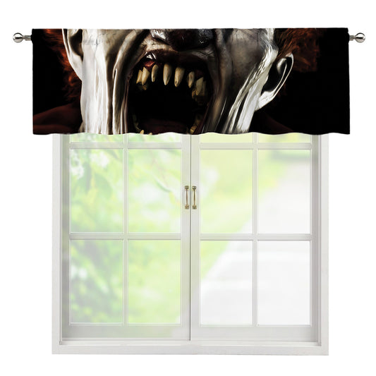 Halloween Clown Print Window Valance