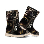 Halloween Clown Print Winter Boots