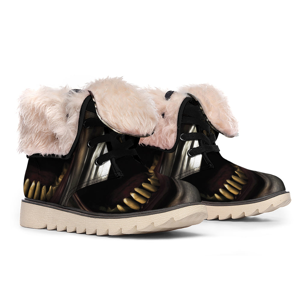 Halloween Clown Print Winter Boots