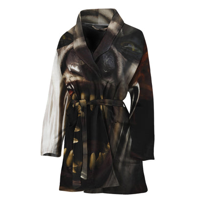 Halloween Clown Print Women's Bathrobe