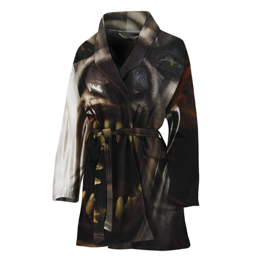 Halloween Clown Print Women's Bathrobe