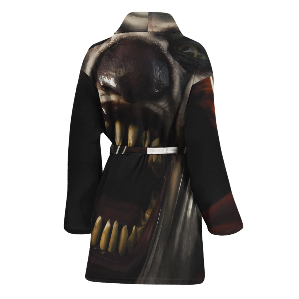 Halloween Clown Print Women's Bathrobe
