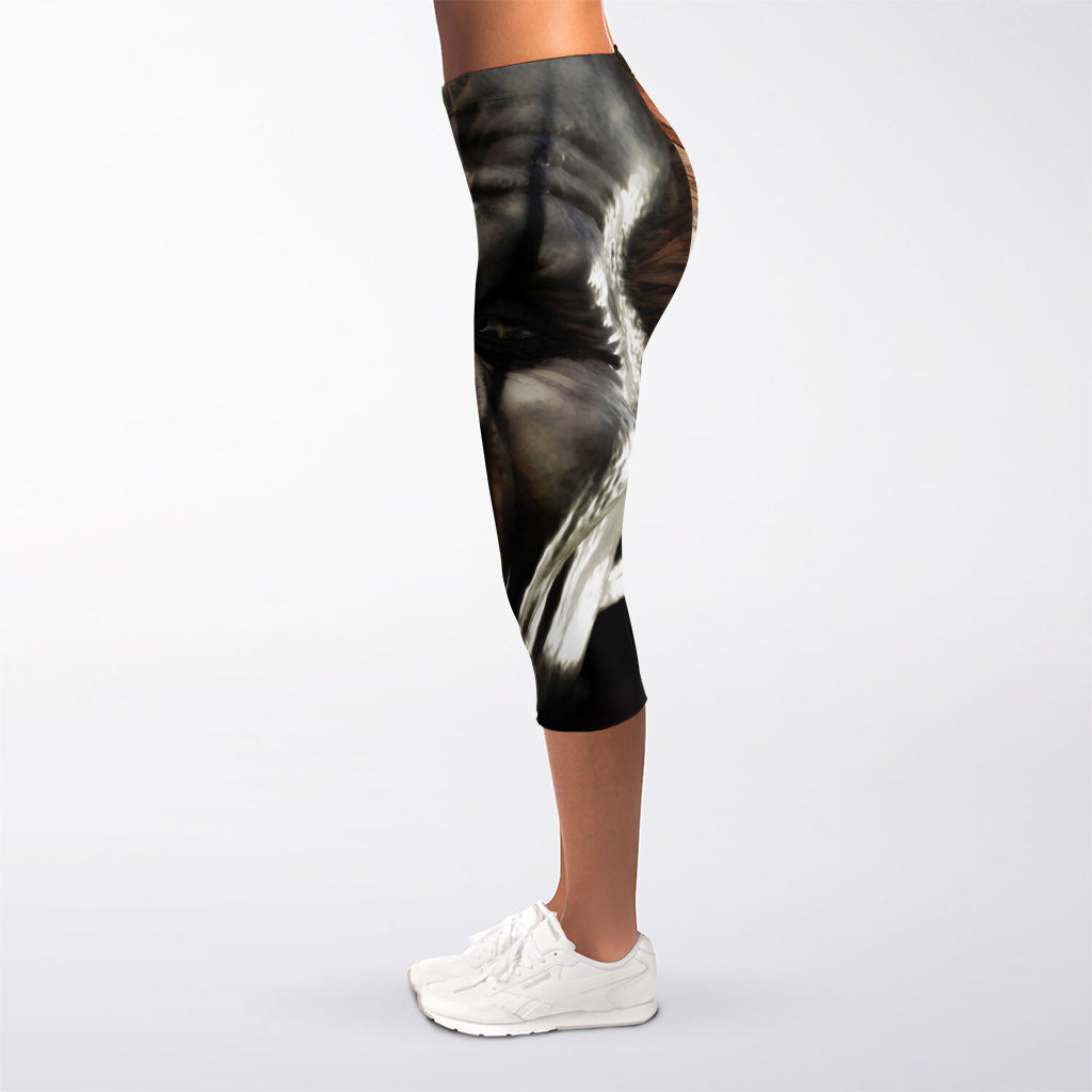 Halloween Clown Print Women's Capri Leggings