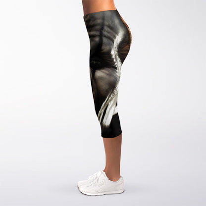 Halloween Clown Print Women's Capri Leggings