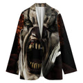 Halloween Clown Print Women's Cotton Blazer