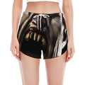 Halloween Clown Print Women's Split Running Shorts
