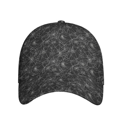 Halloween Cobweb Pattern Print Baseball Cap