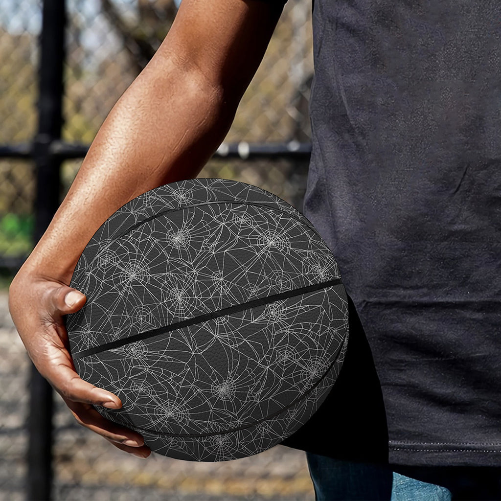 Halloween Cobweb Pattern Print Basketball