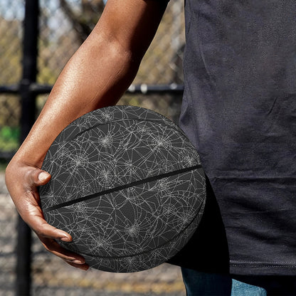 Halloween Cobweb Pattern Print Basketball