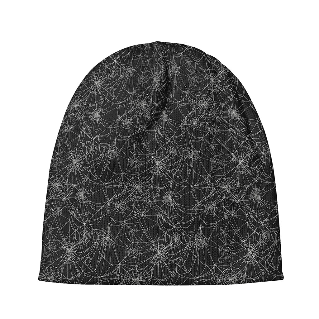 Halloween Cobweb Pattern Print Beanie